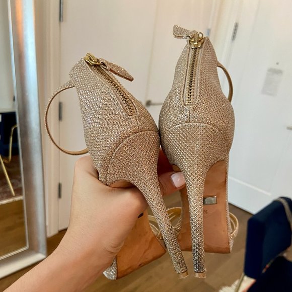 Badgley Mischka Women's Signify Platform Sandal, Latte Sz 8.5 - Picture 3 of 4